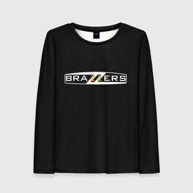 Женский лонгслив 3D с принтом БРАЗЗЕРС ЛОГО | BRAZZERS LOGO (Z) в городе Новоалтайск, 100% полиэстер | длинные рукава, круглый вырез горловины, полуприлегающий силуэт | brand | brazzers | fake taxi | faketaxi | hub | mode | playboy | бразерс | бренд | мода | фейк такси