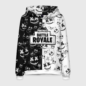 Мужская толстовка 3D с принтом Fortnite & Marshmello в городе Новоалтайск, 100% полиэстер | двухслойный капюшон со шнурком для регулировки, мягкие манжеты на рукавах и по низу толстовки, спереди карман-кенгуру с мягким внутренним слоем. | fortnite | marshmello | диджей | игра | клуб | клубная музыка | компьютерная игра | маршмеллоу | маршмэлло | маршмэллоу | музыка | симулятор | фортнайт | электронная
