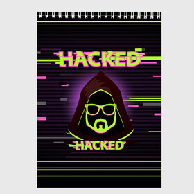Скетчбук с принтом Hacked в городе Новоалтайск, 100% бумага
 | 48 листов, плотность листов — 100 г/м2, плотность картонной обложки — 250 г/м2. Листы скреплены сверху удобной пружинной спиралью | Тематика изображения на принте: cybepunk | hacked | hacker | it | аноним | анонимус | взлом | взломщик | киберпанк | программист | хак | хакер