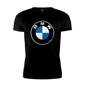 Мужская футболка премиум с принтом BMW LOGO 2020 в городе Новоалтайск, 92% хлопок, 8% лайкра | приталенный силуэт, круглый вырез ворота, длина до линии бедра, короткий рукав | bmw | bmw motorsport | bmw performance | carbon | m | motorsport | performance | sport | бмв | карбон | моторспорт | спорт