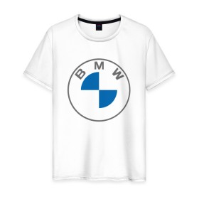 Мужская футболка хлопок с принтом BMW LOGO 2020 в городе Новоалтайск, 100% хлопок | прямой крой, круглый вырез горловины, длина до линии бедер, слегка спущенное плечо. | bmw | bmw motorsport | bmw performance | carbon | m | motorsport | performance | sport | бмв | карбон | моторспорт | спорт