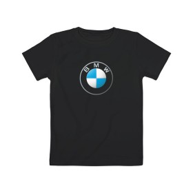 Детская футболка хлопок с принтом BMW LOGO 2020 в городе Новоалтайск, 100% хлопок | круглый вырез горловины, полуприлегающий силуэт, длина до линии бедер | bmw | bmw motorsport | bmw performance | carbon | m | motorsport | performance | sport | бмв | карбон | моторспорт | спорт