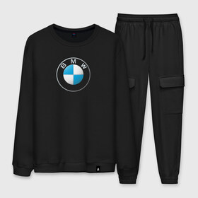 Мужской костюм хлопок с принтом BMW LOGO 2020 в городе Новоалтайск, 100% хлопок | на свитшоте круглая горловина, мягкая резинка по низу. Брюки заужены к низу, на них два вида карманов: два “обычных” по бокам и два объемных, с клапанами, расположенные ниже линии бедра. Брюки с мягкой трикотажной резинкой на поясе и по низу штанин. В поясе для дополнительного комфорта — широкие завязки | bmw | bmw motorsport | bmw performance | carbon | m | motorsport | performance | sport | бмв | карбон | моторспорт | спорт
