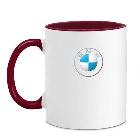 Кружка двухцветная с принтом BMW LOGO 2020 в городе Новоалтайск, керамика | объем — 330 мл, диаметр — 80 мм. Цветная ручка и кайма сверху, в некоторых цветах — вся внутренняя часть | Тематика изображения на принте: bmw | bmw motorsport | bmw performance | carbon | m | motorsport | performance | sport | бмв | карбон | моторспорт | спорт