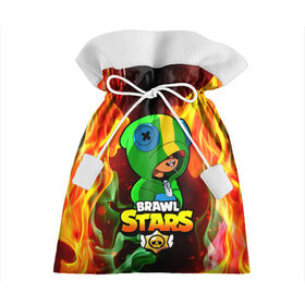 Подарочный 3D мешок с принтом BRAWL STARS LEON в городе Новоалтайск, 100% полиэстер | Размер: 29*39 см | Тематика изображения на принте: brawl | brawl stars | crow | leon | max | sally | shark | stars | акула | бравл | бравл старс | браво старс | игра | компьютерная | кров | леон | леон акула | макс | старс | шарк
