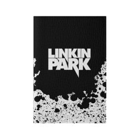 Обложка для паспорта матовая кожа с принтом LINKIN PARK в городе Новоалтайск, натуральная матовая кожа | размер 19,3 х 13,7 см; прозрачные пластиковые крепления | 