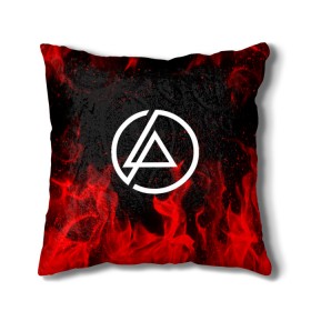 Подушка 3D с принтом LINKIN PARK в городе Новоалтайск, наволочка – 100% полиэстер, наполнитель – холлофайбер (легкий наполнитель, не вызывает аллергию). | состоит из подушки и наволочки. Наволочка на молнии, легко снимается для стирки | chester bennington | linkin park | mike shinoda | линкин парк