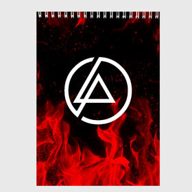 Скетчбук с принтом LINKIN PARK в городе Новоалтайск, 100% бумага
 | 48 листов, плотность листов — 100 г/м2, плотность картонной обложки — 250 г/м2. Листы скреплены сверху удобной пружинной спиралью | Тематика изображения на принте: chester bennington | linkin park | mike shinoda | линкин парк