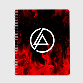 Тетрадь с принтом LINKIN PARK в городе Новоалтайск, 100% бумага | 48 листов, плотность листов — 60 г/м2, плотность картонной обложки — 250 г/м2. Листы скреплены сбоку удобной пружинной спиралью. Уголки страниц и обложки скругленные. Цвет линий — светло-серый
 | chester bennington | linkin park | mike shinoda | линкин парк