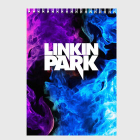 Скетчбук с принтом LINKIN PARK в городе Новоалтайск, 100% бумага
 | 48 листов, плотность листов — 100 г/м2, плотность картонной обложки — 250 г/м2. Листы скреплены сверху удобной пружинной спиралью | Тематика изображения на принте: chester bennington | linkin park | mike shinoda | линкин парк