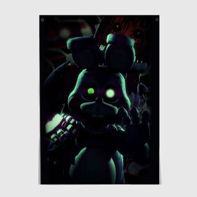 Постер с принтом Five Nights At Freddys в городе Новоалтайск, 100% бумага
 | бумага, плотность 150 мг. Матовая, но за счет высокого коэффициента гладкости имеет небольшой блеск и дает на свету блики, но в отличии от глянцевой бумаги не покрыта лаком | 5 ночей | 5 ночей с фредди | 5 ночей с фреди | five nights at freddys | foxy | аниматроники | игра | компьютерная игра | пять ночей с фредди | робот | фокси | фредди | фреди | чика