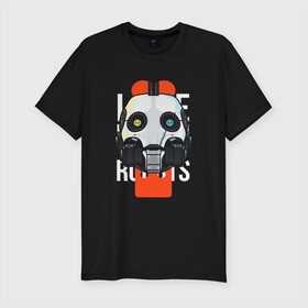 Мужская футболка хлопок Slim с принтом  LOVE DEATH ROBOTS (LDR) в городе Новоалтайск, 92% хлопок, 8% лайкра | приталенный силуэт, круглый вырез ворота, длина до линии бедра, короткий рукав | Тематика изображения на принте: death | fantastic | future | ldr | love | love death and robots | love death robots | netflix | robots | sci fi | будущее | лдр | любовь | нетфликс | роботы | фантастика