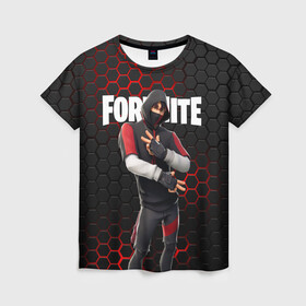 Женская футболка 3D с принтом FORTNITE IKONIK | ФОРТНАЙТ ИКОНИК в городе Новоалтайск, 100% полиэфир ( синтетическое хлопкоподобное полотно) | прямой крой, круглый вырез горловины, длина до линии бедер | fortnite | fortnite 2 | fortnite x маршмелло | ikonik | marshmello | ninja | ninja streamer | иконик | ниндзя | фортнайт | фортнайт 2 | фортнайт глава 2