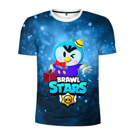 Мужская футболка 3D спортивная с принтом BRAWL STARS MR.P в городе Новоалтайск, 100% полиэстер с улучшенными характеристиками | приталенный силуэт, круглая горловина, широкие плечи, сужается к линии бедра | 8 bit | 8 бит | bibi | brawl stars | crow | el brown | leon | leon shark | max | mr.p | sally leon | shark | stars | virus | werewolf | акула | биби | вирус | ворон | леон | оборотень | пингвин