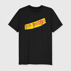 Мужская футболка хлопок Slim с принтом Sex Pistols в городе Новоалтайск, 92% хлопок, 8% лайкра | приталенный силуэт, круглый вырез ворота, длина до линии бедра, короткий рукав | rock | stephen philip | глен мэтлок | музыка | панк рок | пол кук | рок | сид вишес | стив джонс