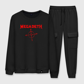 Мужской костюм хлопок с принтом Megadeth в городе Новоалтайск, 100% хлопок | на свитшоте круглая горловина, мягкая резинка по низу. Брюки заужены к низу, на них два вида карманов: два “обычных” по бокам и два объемных, с клапанами, расположенные ниже линии бедра. Брюки с мягкой трикотажной резинкой на поясе и по низу штанин. В поясе для дополнительного комфорта — широкие завязки | dave mustaine | megadeth | music | rock | дирк вербурен | дэвид эллефсон | дэйв мастейн | кико лоурейро | мегадеф | музыка | рок | трэш метал | хард рок | хеви метал