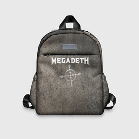 Детский рюкзак 3D с принтом Megadeth | Мегадеф (Z) в городе Новоалтайск, 100% полиэстер | лямки с регулируемой длиной, сверху петелька, чтобы рюкзак можно было повесить на вешалку. Основное отделение закрывается на молнию, как и внешний карман. Внутри дополнительный карман. По бокам два дополнительных кармашка | dave mustaine | megadeth | music | rock | дирк вербурен | дэвид эллефсон | дэйв мастейн | кико лоурейро | мегадеф | музыка | рок | трэш метал | хард рок | хеви метал