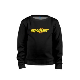 Детский свитшот хлопок с принтом Skillet в городе Новоалтайск, 100% хлопок | круглый вырез горловины, эластичные манжеты, пояс и воротник | skillet | альтернативный метал | альтернативный рок | джен леджер | джон купер | индастриал метал | кори купер | сет моррисон | хард рок | христианский метал | христианский рок