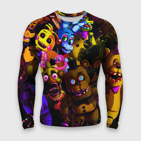 Мужской рашгард 3D с принтом Five Nights At Freddys в городе Новоалтайск,  |  | 5 ночей | 5 ночей с фредди | 5 ночей с фреди | five nights at freddys | fnaf | foxy | аниматроники | игра | компьютерная игра | пять ночей с фредди | фокси | фредди | фреди | чика