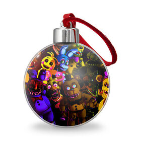 Ёлочный шар с принтом Five Nights At Freddys в городе Новоалтайск, Пластик | Диаметр: 77 мм | 5 ночей | 5 ночей с фредди | 5 ночей с фреди | five nights at freddys | fnaf | foxy | аниматроники | игра | компьютерная игра | пять ночей с фредди | фокси | фредди | фреди | чика