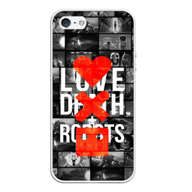 Чехол для iPhone 5/5S матовый с принтом LOVE DEATH ROBOTS (LDR) в городе Новоалтайск, Силикон | Область печати: задняя сторона чехла, без боковых панелей | Тематика изображения на принте: death | fantastic | future | ldr | love | love death and robots | love death robots | netflix | robots | sci fi | будущее | лдр | любовь | нетфликс | роботы | фантастика