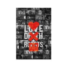 Обложка для паспорта матовая кожа с принтом LOVE DEATH ROBOTS (LDR) в городе Новоалтайск, натуральная матовая кожа | размер 19,3 х 13,7 см; прозрачные пластиковые крепления | Тематика изображения на принте: death | fantastic | future | ldr | love | love death and robots | love death robots | netflix | robots | sci fi | будущее | лдр | любовь | нетфликс | роботы | фантастика