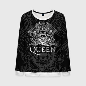 Мужской свитшот 3D с принтом QUEEN в городе Новоалтайск, 100% полиэстер с мягким внутренним слоем | круглый вырез горловины, мягкая резинка на манжетах и поясе, свободная посадка по фигуре | queen | rock | we will rock you | брайан мэи | группа queen | группа квин | джон дикон | квин | королева | король | роджер тейлор | рок | фредди меркьюри