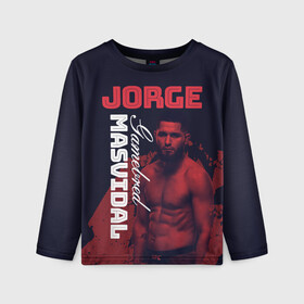 Детский лонгслив 3D с принтом Jorge Masvidal в городе Новоалтайск, 100% полиэстер | длинные рукава, круглый вырез горловины, полуприлегающий силуэт
 | gamebred | jorge masvidal | masvidal | mma | ufc | масвидаль | мма | хорхе масвидаль