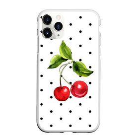 Чехол для iPhone 11 Pro Max матовый с принтом Сочная вишня в городе Новоалтайск, Силикон |  | Тематика изображения на принте: вишня | горошек | красный | сочный | фрукт | черный | ягода