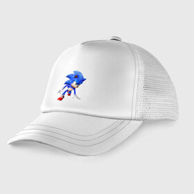 Детская кепка тракер с принтом SONIC в городе Новоалтайск, Козырек - 100% хлопок. Кепка - 100% полиэстер, Задняя часть - сетка | универсальный размер, пластиковая застёжка | 2020 | anime | flexair | game | japan | sonic | аниме | еж | ежик | игра | кино | скорость | соник | сонник | фильм | япония