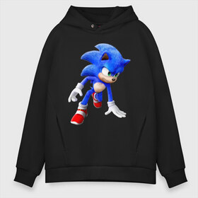 Мужское худи Oversize хлопок с принтом SONIC в городе Новоалтайск, френч-терри — 70% хлопок, 30% полиэстер. Мягкий теплый начес внутри —100% хлопок | боковые карманы, эластичные манжеты и нижняя кромка, капюшон на магнитной кнопке | 2020 | anime | flexair | game | japan | sonic | аниме | еж | ежик | игра | кино | скорость | соник | сонник | фильм | япония