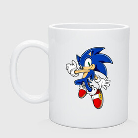 Кружка керамическая с принтом Sonic в городе Новоалтайск, керамика | объем — 330 мл, диаметр — 80 мм. Принт наносится на бока кружки, можно сделать два разных изображения | Тематика изображения на принте: доктор эггман | ёж соник | соник | соник в кино