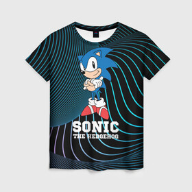 Женская футболка 3D с принтом SONIC (СОНИК) в городе Новоалтайск, 100% полиэфир ( синтетическое хлопкоподобное полотно) | прямой крой, круглый вырез горловины, длина до линии бедер | hedgehog | sega | sonic | the | ботинках | в | доктор | еж | ежик | кино | мульт | персонаж | сега | соник | фильм | эггман