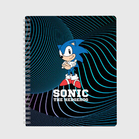 Тетрадь с принтом SONIC (СОНИК) в городе Новоалтайск, 100% бумага | 48 листов, плотность листов — 60 г/м2, плотность картонной обложки — 250 г/м2. Листы скреплены сбоку удобной пружинной спиралью. Уголки страниц и обложки скругленные. Цвет линий — светло-серый
 | hedgehog | sega | sonic | the | ботинках | в | доктор | еж | ежик | кино | мульт | персонаж | сега | соник | фильм | эггман