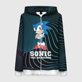 Женская толстовка 3D на молнии с принтом SONIC (СОНИК) в городе Новоалтайск, 100% полиэстер | длина до линии бедра, манжеты и пояс оформлены мягкой тканевой резинкой, двухслойный капюшон со шнурком для регулировки, спереди молния, по бокам два кармана | hedgehog | sega | sonic | the | ботинках | в | доктор | еж | ежик | кино | мульт | персонаж | сега | соник | фильм | эггман