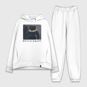 Женский костюм хлопок Oversize с принтом BVLGAKOV в городе Новоалтайск,  |  | bvlgakov | bvlgari | lvmh | антибренд | бренд | брендовы | брэнд | булгаков | булгари | знак | значок | как | кольцо | компания | кот | лого | логотип | мастер и маргарита | пародия | парфюм | прикол | серьги | символ