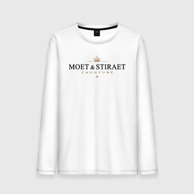 Мужской лонгслив хлопок с принтом MOET & STIRAET в городе Новоалтайск, 100% хлопок |  | dolce  gabbana | marc  andre | moet  chandon | антибренд | бренд | брендовый | брэнд | знак | значок | ит | как | лого | логотип | моет | моет шандон | пародия | прикол | салон | салоновский | символ | стирает | фирменный