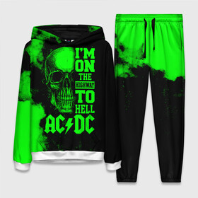 Женский костюм 3D (с толстовкой) с принтом Im on the highway to hell AC DC в городе Новоалтайск,  |  | ac dc | acdc | acdc ас дс | angus | back in black | highway to hell | mckinn | австралийская | ангус янг | ас дс | асдс | блюз | в форме | гитара | группа | дым | крис слэйд | метал | молния | музыка | певец | рок | рок н ролл | стиви янг