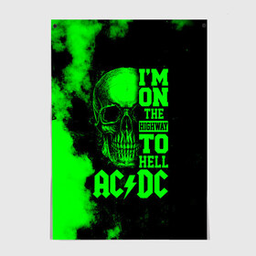 Постер с принтом Im on the highway to hell AC/DC в городе Новоалтайск, 100% бумага
 | бумага, плотность 150 мг. Матовая, но за счет высокого коэффициента гладкости имеет небольшой блеск и дает на свету блики, но в отличии от глянцевой бумаги не покрыта лаком | ac dc | acdc | acdc ас дс | angus | back in black | highway to hell | mckinn | австралийская | ангус янг | ас дс | асдс | блюз | в форме | гитара | группа | дым | крис слэйд | метал | молния | музыка | певец | рок | рок н ролл | стиви янг