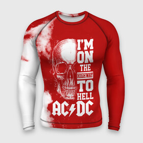 Мужской рашгард 3D с принтом Im on the highway to hell AC DC в городе Новоалтайск,  |  | ac dc | acdc | acdc ас дс | angus | back in black | highway to hell | mckinnon | young | австралийская | ангус янг | ас дс | асдс | блюз | в форме | гитара | группа | крис слэйд | метал | молния | музыка | п | певец | рок | рок н ролл