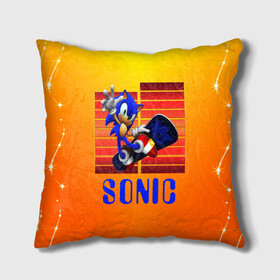 Подушка 3D с принтом Sonic - Соник в городе Новоалтайск, наволочка – 100% полиэстер, наполнитель – холлофайбер (легкий наполнитель, не вызывает аллергию). | состоит из подушки и наволочки. Наволочка на молнии, легко снимается для стирки | ежик | персонаж | соник