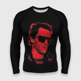 Мужской рашгард 3D с принтом The Terminator 1984 в городе Новоалтайск,  |  | 1984 | 84 | skynet | terminator | арни | арнольд | арт | железный | киборг | красный | первый | скайнет | теминатор один | терминатор | терминатор 1 | шварценеггер | шварцнеггер