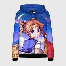 Мужская толстовка 3D с принтом SAILOR MOON в городе Новоалтайск, 100% полиэстер | двухслойный капюшон со шнурком для регулировки, мягкие манжеты на рукавах и по низу толстовки, спереди карман-кенгуру с мягким внутренним слоем. | anime | japan | manga | sailor moon | аниме | девочка | девушка | лунная призма | манга | сейлор мун | сэйлор мун | япония