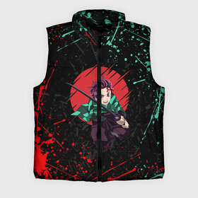 Мужской жилет утепленный 3D с принтом Kimetsu no yaiba краснозеленые брызги в городе Новоалтайск,  |  | demon slayer | kimetsu no yaiba | nezuko | shinobu | slayer | tanjiro | zenitsu | гию томиока | зенитцу | иноске хашибира | клинок рассекающий демонов | незуко | танджиро | шинобу кочо