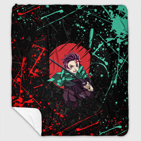 Плед с рукавами с принтом KIMETSU NO YAIBA в городе Новоалтайск, 100% полиэстер | Закругленные углы, все края обработаны. Ткань не мнется и не растягивается. Размер 170*145 | demon slayer | kimetsu no yaiba | nezuko | shinobu | slayer | tanjiro | zenitsu | гию томиока | зенитцу | иноске хашибира | клинок рассекающий демонов | незуко | танджиро | шинобу кочо