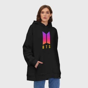 Худи SuperOversize хлопок с принтом BTS в городе Новоалтайск, 70% хлопок, 30% полиэстер, мягкий начес внутри | карман-кенгуру, эластичная резинка на манжетах и по нижней кромке, двухслойный капюшон
 | bangtan boys | bt21 | bts | rm | бтс | ви | джей хоуп | джонгук | сюга | чимин | чин