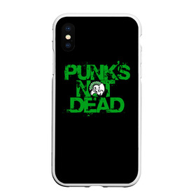 Чехол для iPhone XS Max матовый с принтом Punks Not Dead в городе Новоалтайск, Силикон | Область печати: задняя сторона чехла, без боковых панелей | art | punk | punks not dead | rock | sons of anarchy | анархия | арт | группа | егор летов | логотип | музыка | надпись | панк | панк рок | прикольная | рок | свобода | хаос