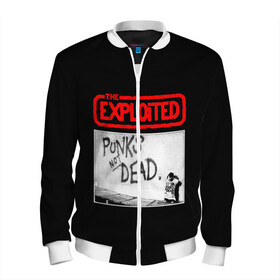 Мужской бомбер 3D с принтом Punks Not Dead в городе Новоалтайск, 100% полиэстер | застегивается на молнию, по бокам два кармана без застежек, по низу бомбера и на воротнике - эластичная резинка | art | punk | punks not dead | rock | sons of anarchy | анархия | арт | группа | егор летов | логотип | музыка | надпись | панк | панк рок | прикольная | рок | свобода | хаос