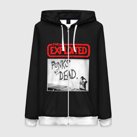 Женская толстовка 3D на молнии с принтом Punks Not Dead в городе Новоалтайск, 100% полиэстер | длина до линии бедра, манжеты и пояс оформлены мягкой тканевой резинкой, двухслойный капюшон со шнурком для регулировки, спереди молния, по бокам два кармана | art | punk | punks not dead | rock | sons of anarchy | анархия | арт | группа | егор летов | логотип | музыка | надпись | панк | панк рок | прикольная | рок | свобода | хаос