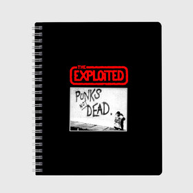 Тетрадь с принтом Punks Not Dead в городе Новоалтайск, 100% бумага | 48 листов, плотность листов — 60 г/м2, плотность картонной обложки — 250 г/м2. Листы скреплены сбоку удобной пружинной спиралью. Уголки страниц и обложки скругленные. Цвет линий — светло-серый
 | art | punk | punks not dead | rock | sons of anarchy | анархия | арт | группа | егор летов | логотип | музыка | надпись | панк | панк рок | прикольная | рок | свобода | хаос